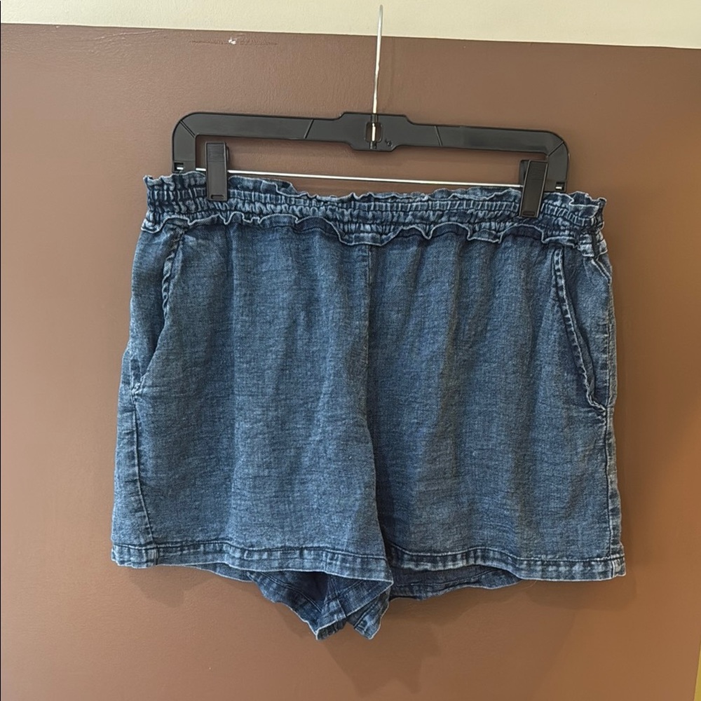 Anthropologie Cotton Stretch Lightweight Pull-On Shorts